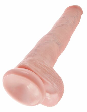 Телесный фаллоимитатор-гигант 14&quot; Cock with Balls - 37,5 см. 