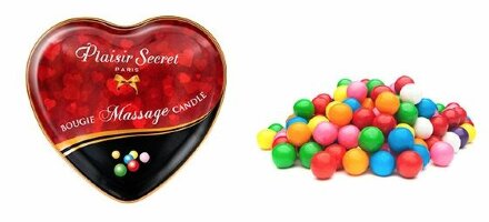 Массажная свеча с ароматом бубль-гума Bougie Massage Candle - 35 мл. 