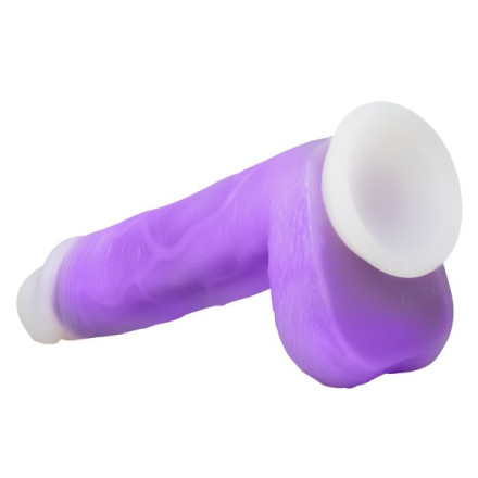 Фиолетовый вибратор-реалистик Encore 8 Inch Vibrating Dildo - 21,6 см. 