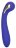 Фиолетовый вибромассажер с электростимуляцией Intimate Estim Petite G Wand - 19 см. 
