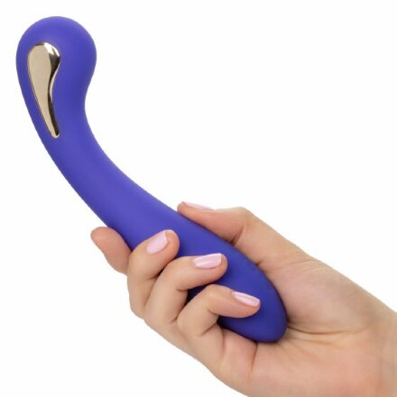 Фиолетовый вибромассажер с электростимуляцией Intimate Estim Petite G Wand - 19 см. 