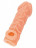 Телесная закрытая насадка с венками Cock Sleeve Size M - 15,6 см. 