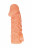 Телесная закрытая насадка с венками Cock Sleeve Size M - 15,6 см. 