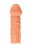 Телесная закрытая насадка с венками Cock Sleeve Size M - 15,6 см. 