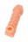 Телесная закрытая насадка с венками Cock Sleeve Size M - 15,6 см. 