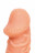 Телесная закрытая насадка с венками Cock Sleeve Size M - 15,6 см. 