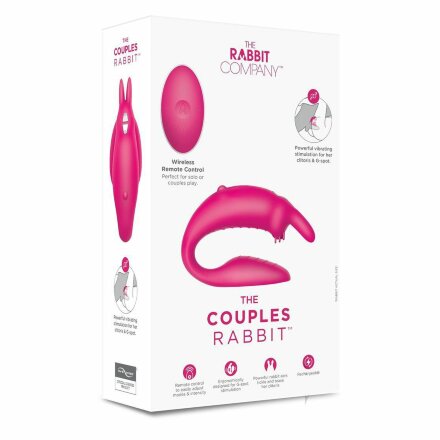Розовый вибратор для пар The Couples Rabbit 