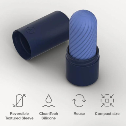 Синий двусторонний мастурбатор Arcwave Ghost Pocket Stroker 