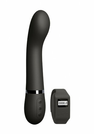 Черный вибромассажер Kegel G - 20 см. 