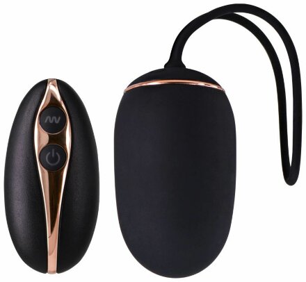 Черное виброяйцо с пультом ДУ LUXURY POWER REMOTE BULLET 