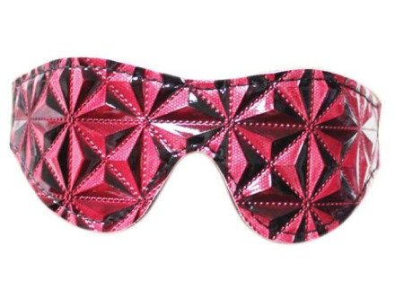 Красная маска на глаза с геометрическим узором Pyramid Eye Mask 