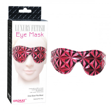 Красная маска на глаза с геометрическим узором Pyramid Eye Mask 
