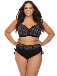 Купальник plus size с элементами в крапинку