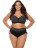 Купальник plus size с элементами в крапинку 