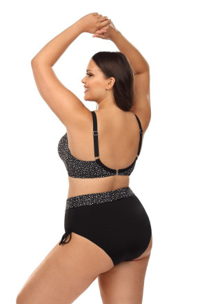 Купальник plus size с элементами в крапинку 