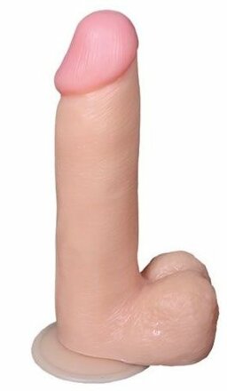 Телесный реалистичный фаллоимитатор на присоске - 16 см. 