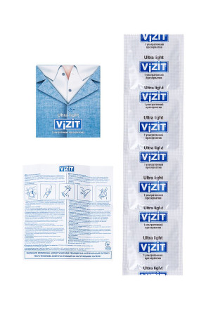 Ультратонкие презервативы VIZIT Ultra light - 3 шт. 