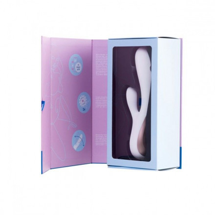 Белый вибратор-кролик Satisfyer Mono Flex с управлением через приложение - 20,4 см. 