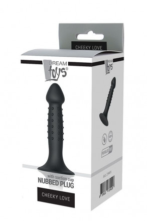Черный анальный фаллоимитатор NUBBED PLUG - 13,5 см. 