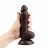 Коричневый реалистичный фаллоимитатор Erowoman на присоске 