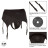 Черные трусики для страпона Thong with Garter размера 2XL/3XL 