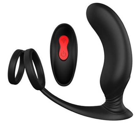 Черный массажер простаты REMOTE P-PLEASER 