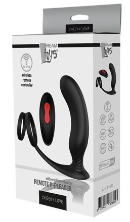 Черный массажер простаты REMOTE P-PLEASER 
