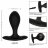 Черная расширяющаяся анальная пробка Weighted Silicone Inflatable Plug M 