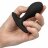 Черная расширяющаяся анальная пробка Weighted Silicone Inflatable Plug M 