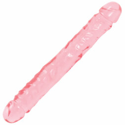 Двухсторонний гелевый фаллоимитатор Crystal Jellies 12&quot; Jr. Double Dong - 30,5 см.