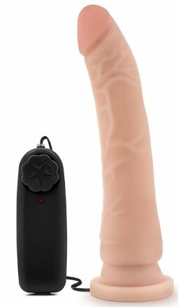Телесный вибратор 8.5 Inch Vibrating Realistic Cock With Suction Cup - 21,6 см. 