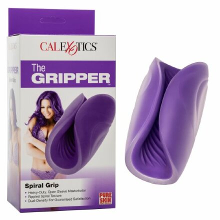Фиолетовый рельефный мастурбатор Spiral Grip 