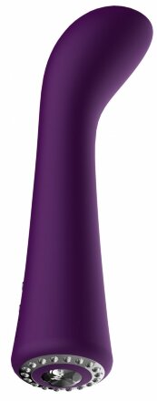 Фиолетовый вибромассажер для точки G Glimmer - 20,5 см. 