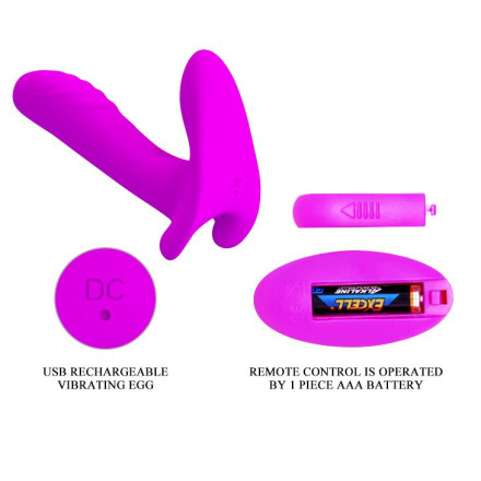Лиловый мультифункциональный вибратор Remote Control Massager 