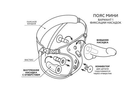 Женский пояс WOMEN Style с 3 насадками 