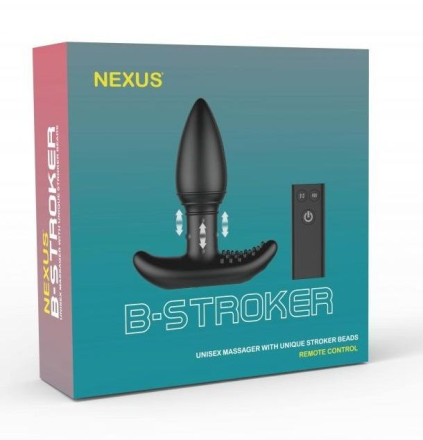Черная анальная вибропробка Nexus B-Stroker - 13 см. 