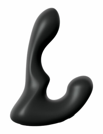 Черный анальный вибростимулятор P-Spot Milker - 14 см. 