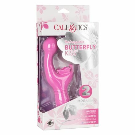 Розовый вибратор-кролик Rechargeable Butterfly Kiss 