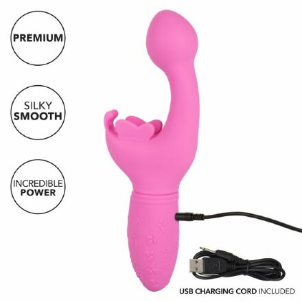 Розовый вибратор-кролик Rechargeable Butterfly Kiss 