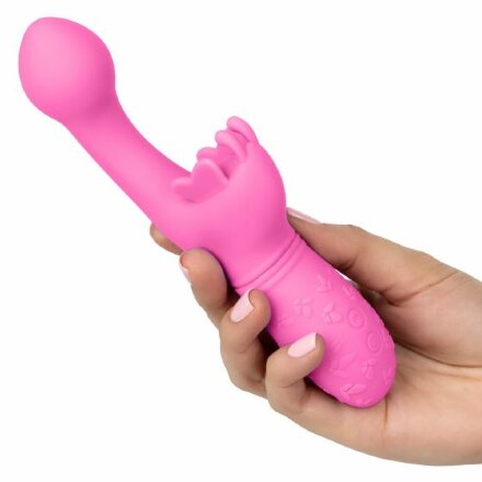 Розовый вибратор-кролик Rechargeable Butterfly Kiss 