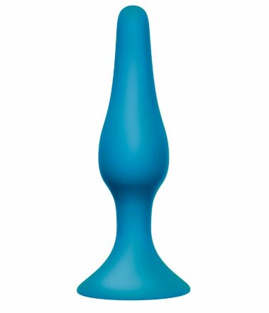 Бирюзовая анальная пробка Slim Anal Plug Large - 12,5 см. 