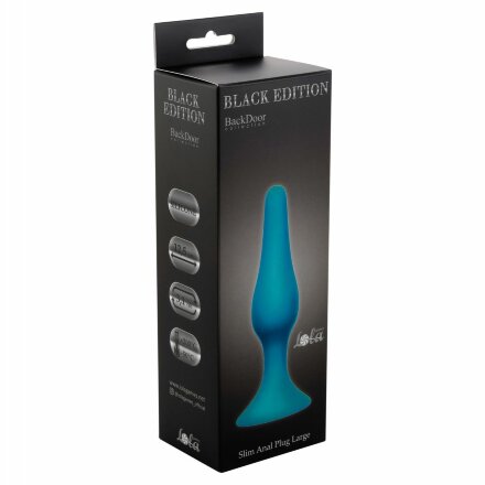 Бирюзовая анальная пробка Slim Anal Plug Large - 12,5 см. 