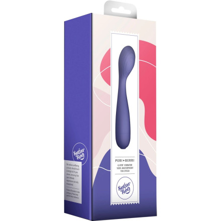 Фиолетовый вибратор для G-точки Peri Berri - 18,5 см. 