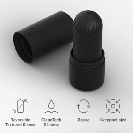 Черный двусторонний мастурбатор Arcwave Ghost Pocket Stroker 