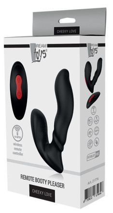 Черный вибромассажер простаты Remote Booty Pleaser - 12 см. 