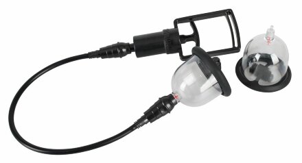 Вакуумная помпа для сосков с вибрацией Bad Kitty Vibrating Nipple Cups 