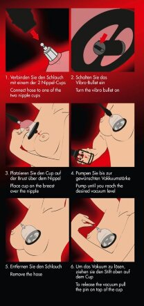 Вакуумная помпа для сосков с вибрацией Bad Kitty Vibrating Nipple Cups 