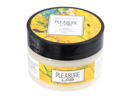 Твердое массажное масло Pleasure Lab Refreshing с ароматом манго и мандарина - 100 мл. 
