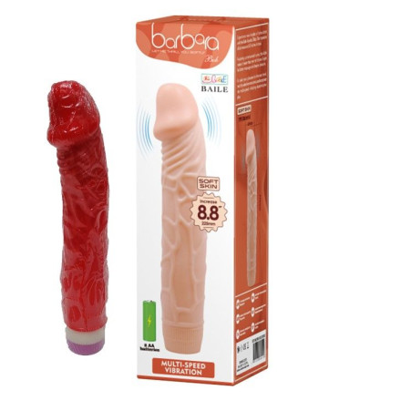 Красный вибратор-реалистик Bob - 22,5 см. 