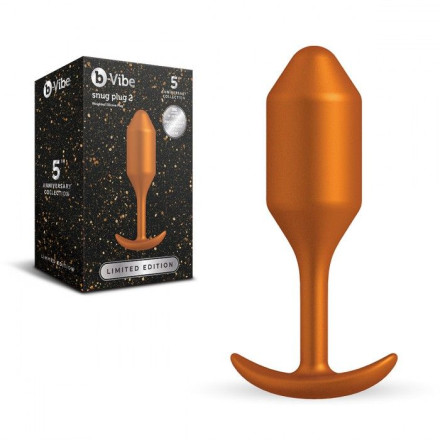 Пробка для ношения цветы бронзы B-vibe Snug Plug 2 - 11 см. 